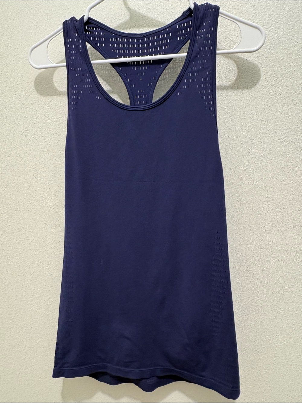 Women's Navy Racerback Muscle Tank - Breathable Activewear
